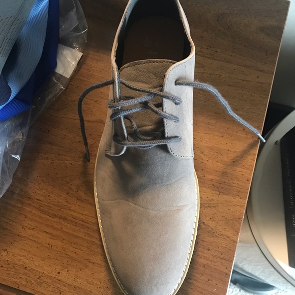 Jivana Milan Men’s Suede Oxford Casual Shoes.  Size 13, Grey. - Picture 3 of 3